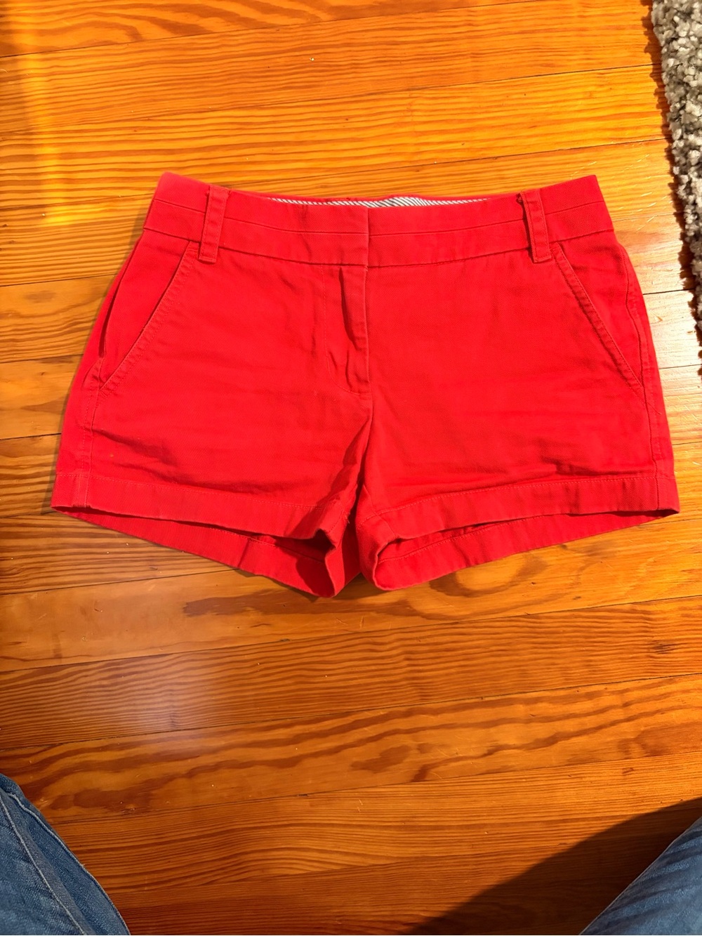 J. CREW Red Women’s Casual Cotton Shorts
